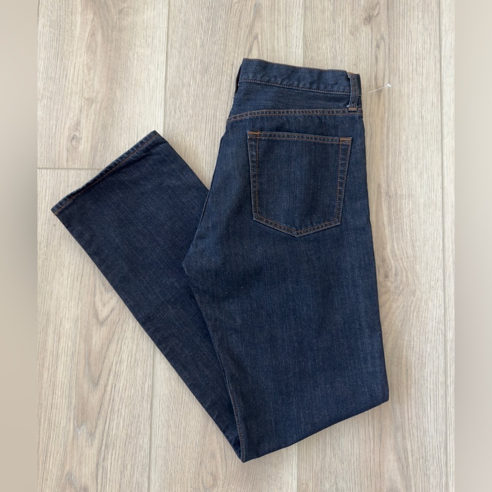 Uniqlo Men's Dark Blue Straight Jeans 👖